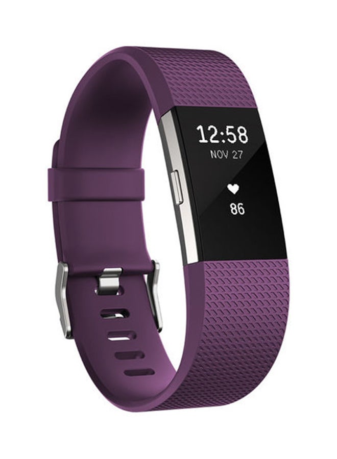 Fitbit Charge 2 (S) HR OLED Touchscreen Fitness Tracker Plum - Image 1