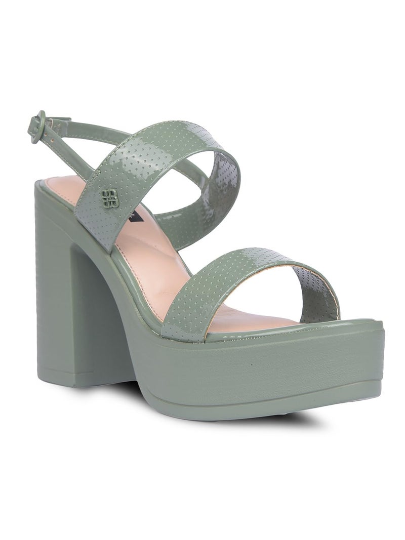 Red Label Bata Red Label Womens Sandal Mirren Sandal In Green - Image 1