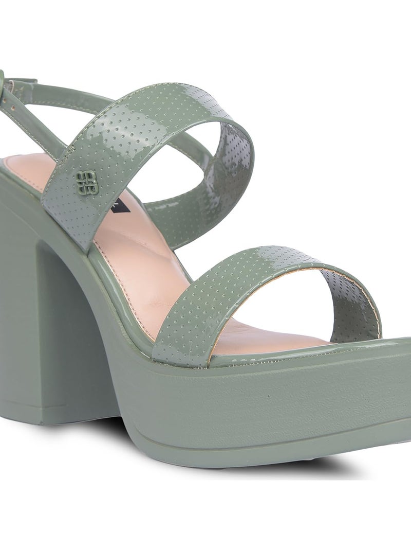 Red Label Bata Red Label Womens Sandal Mirren Sandal In Green - Image 5