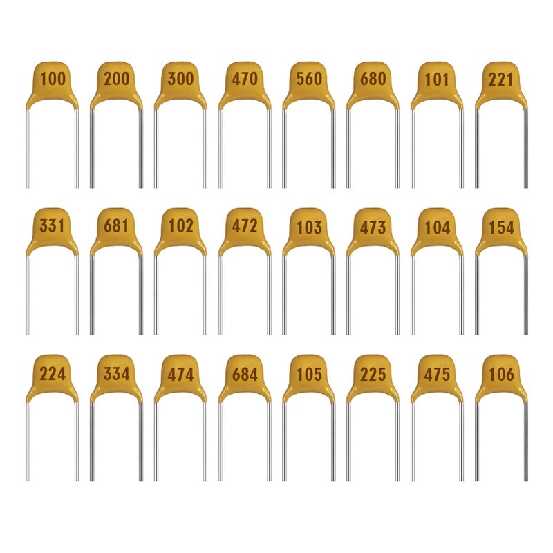 ALLECIN 24 Values Monolithic Ceramic Capacitor Assortment Kit 10pF 20pF 30pF 47pF 56pF 68pF 100pF 220pF 330pF 680pF 1nF 4.7nF 10nF 47nF 100nF 0.15uF 0.22uF 0.33uF 0.47uF 0.68uF 1uF 2.2uF 4.7uF 10uF - Image 3