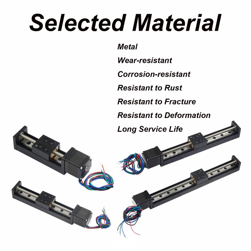 T6 Pitch 6 200mm Mini Linear Rail Guide Slide Actuator High Strength Metal Frame Smooth Operation - Image 4