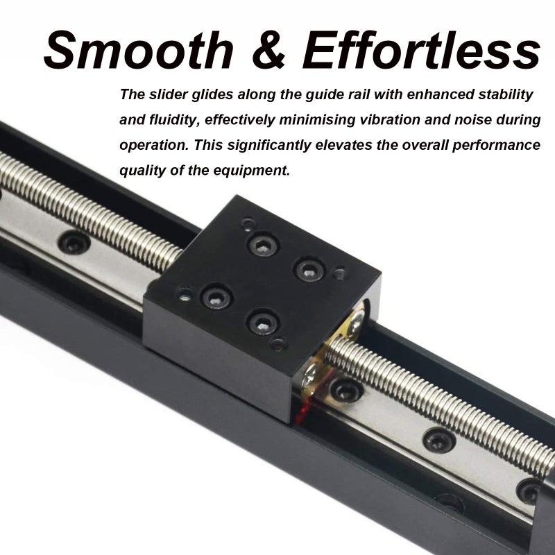 T6 Pitch 6 200mm Mini Linear Rail Guide Slide Actuator High Strength Metal Frame Smooth Operation - Image 5