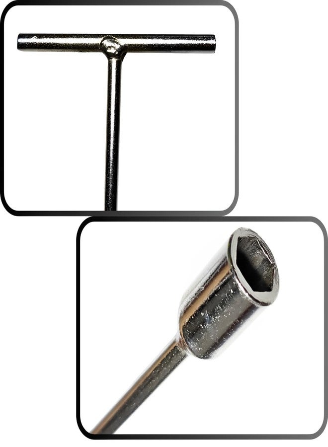 ZIODIC Stainless Steel Hex 1/4 T-Socket Spanner Set, 9 Pieces, 7mm to 15mm, for Automotive/Bike/Car Repair Tools Kit - Image 2