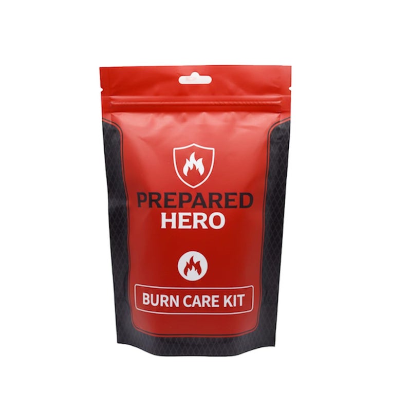 Prepared Hero Burn Care Kit - Compact Burn Treatment & Relief Kit with Burn Gel, Gauze, Compresses & Wipes, Waterproof Pouch for Minor Burn First Aid at Home, Travel, Outdoor & Workplace Safety - Image 1