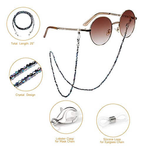 humlbird Mask Chain Glasses Chain Sparkling Mask Lanyard Face Mask Holder Around Neck Eyeglass Chain for Women Stylish - Image 3