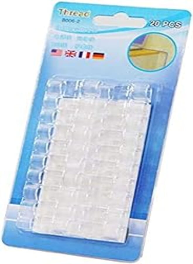 OR Pack of 20Pcs Cable Clip Organizer Management, Self-adhesive Wire Cord Holder Clip for USB Earphone Data Line Management, Transparent