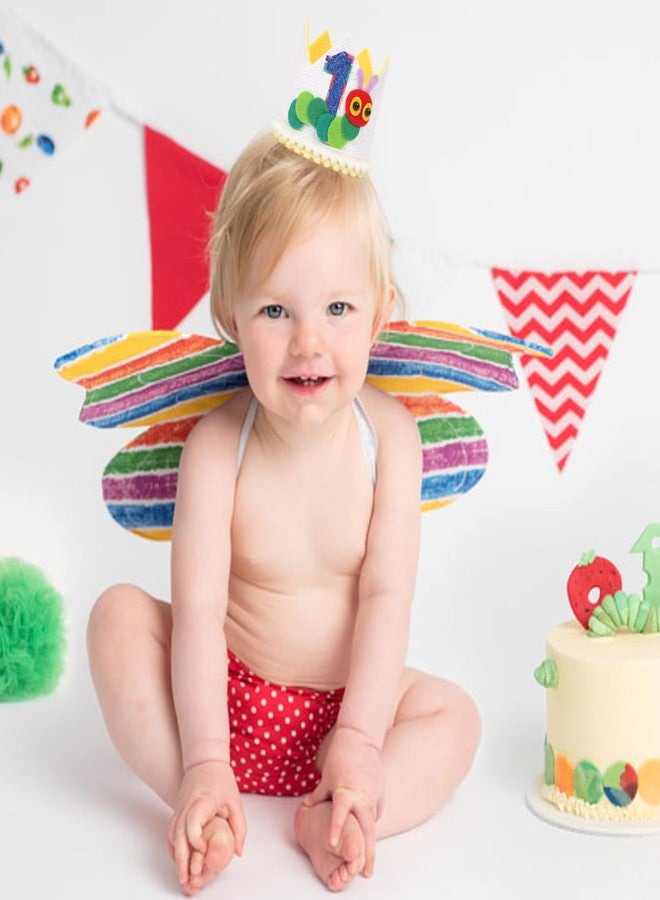 ZZDCMS Caterpillar 1st Birthday Crown - Hungry Caterpillar Theme Party Decorations,First Birthday Party Crown For Boys,Hungry Caterpillar Cake Smash Party Decor - Image 3