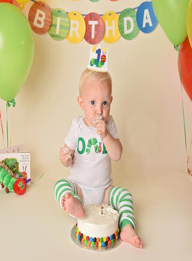 ZZDCMS Caterpillar 1st Birthday Crown - Hungry Caterpillar Theme Party Decorations,First Birthday Party Crown For Boys,Hungry Caterpillar Cake Smash Party Decor - Image 5