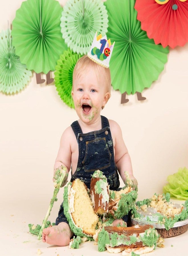 ZZDCMS Caterpillar 1st Birthday Crown - Hungry Caterpillar Theme Party Decorations,First Birthday Party Crown For Boys,Hungry Caterpillar Cake Smash Party Decor - Image 4