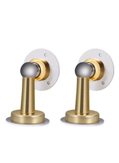Generic Magnetic Door Stopper 2 Pack Stainless Steel Adhesive Door Holder No Drill Needed Wall and Floor Mounted  - Image 1