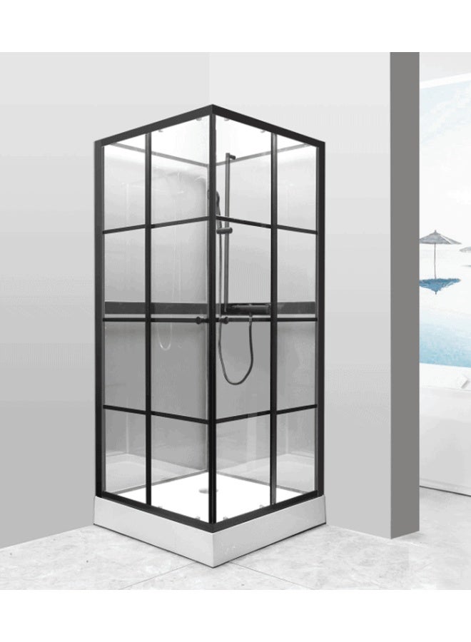 Senorita Square Shower with Integrated Shower Mixer Model 9046 Black - Image 1