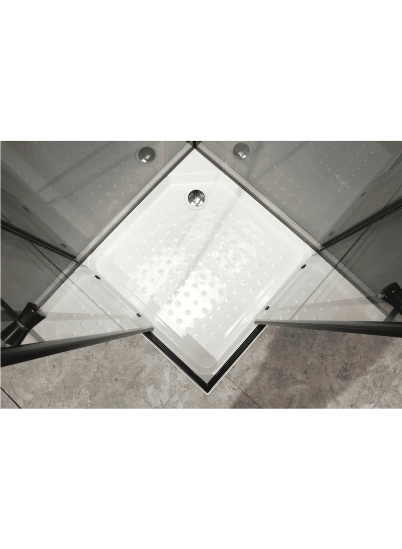 Senorita Square Shower with Integrated Shower Mixer Model 9046 Black - Image 4