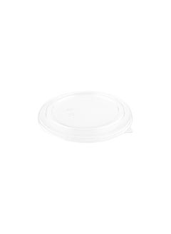 Restaurantware Restaurantware-LIDS ONLY: Bio Tek 7.3 x 0.4 Inch Container Lids, 200 Durable Round Lids - Tight Seal, Only Lids, Clear PET Salad Container Lids, Disposable, Containers Sold Separately  - Image 1