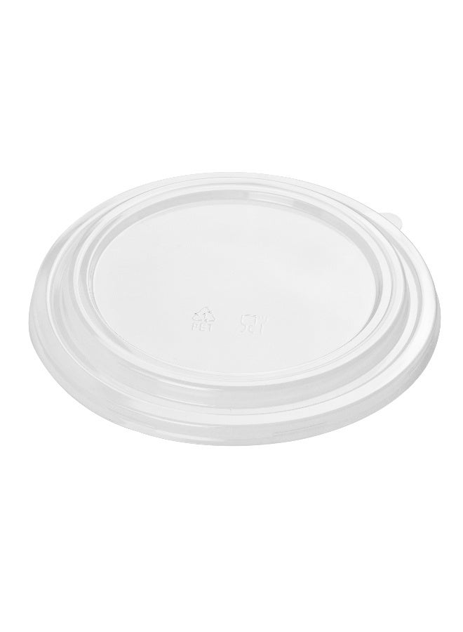Restaurantware LIDS ONLY: Bio Tek 7.3 x 0.4 Inch Container Lids, 200 Durable Round Lids - Tight Seal, Only Lids, Clear PET Salad Container Lids, Disposable, Containers Sold Separately  - Image 2