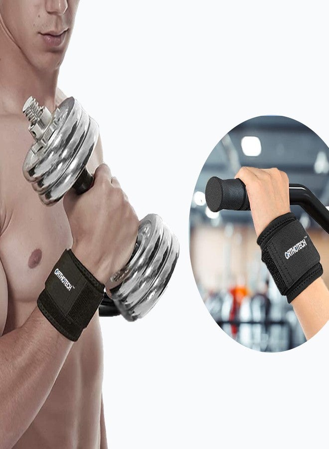 Orthotech Neoprene Grade Wrist Support Strap | Adjustable Compression Wrist Wrap for Stability and Pain Relief for Men and Women (Pack of 1, Black) - Image 5