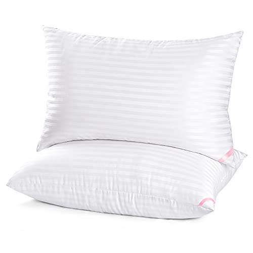 EIUE Hotel Collection Bed Pillows for Sleeping 2 Pack Standard Size，Pillows for Side and Back Sleepers,Super Soft Down Alternative Microfiber Filled Pillows,20 x 26 Inches - Image 1