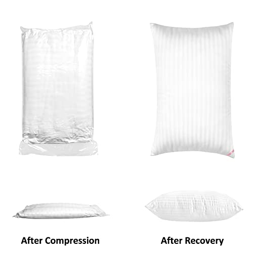 EIUE Hotel Collection Bed Pillows for Sleeping 2 Pack Standard Size，Pillows for Side and Back Sleepers,Super Soft Down Alternative Microfiber Filled Pillows,20 x 26 Inches - Image 5