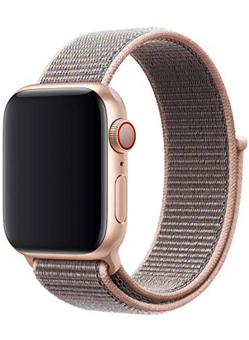 ديفيا Devia Deluxe Series Sport Band for Smartwatch - Soft & Flexible Replacement Wrist Band Strap Compatible for Apple Watch 42/44MM - Easy Snap-on Strap - Pink Sand - Image 1