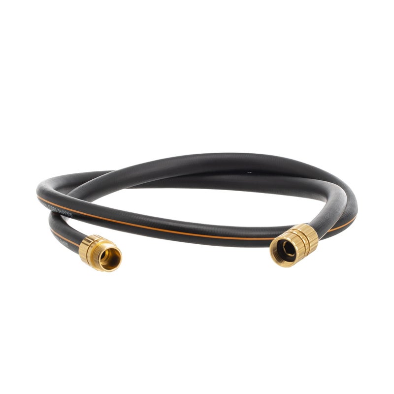 Giraffe Tools Garden Hose 58 Custom Length No Kink Flexible Leakproof Water Hose 600 Burst PSI 6ft Male Female FittingsBlack Orange - Image 2