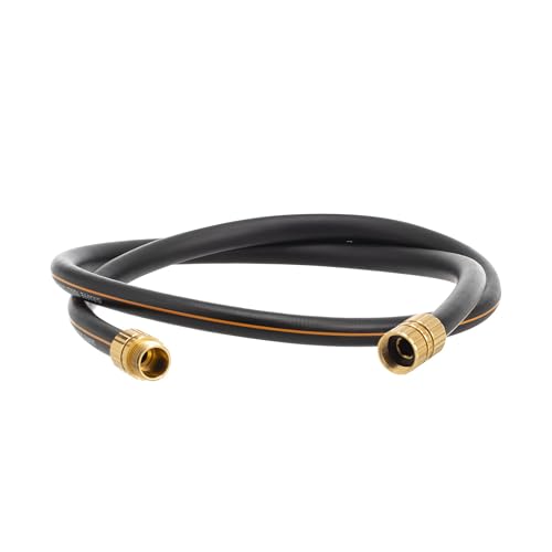 Giraffe Tools Garden Hose 58 Custom Length No Kink Flexible Leakproof Water Hose 600 Burst PSI 6ft Male Female FittingsBlack Orange - Image 1