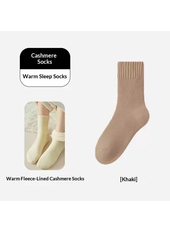 Women Winter Wool Socks Thick Fleece-Lined Long Warm Socks | Cozy Sleep Socks | Postpartum / Home Thermal Socks - Image 1