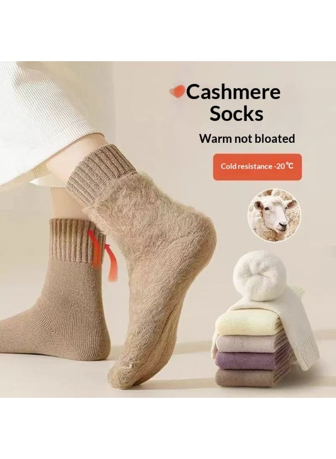 Women Winter Wool Socks Thick Fleece-Lined Long Warm Socks | Cozy Sleep Socks | Postpartum / Home Thermal Socks - Image 2