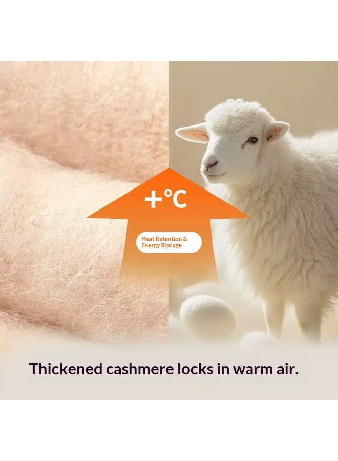Women Winter Wool Socks Thick Fleece-Lined Long Warm Socks | Cozy Sleep Socks | Postpartum / Home Thermal Socks - Image 4