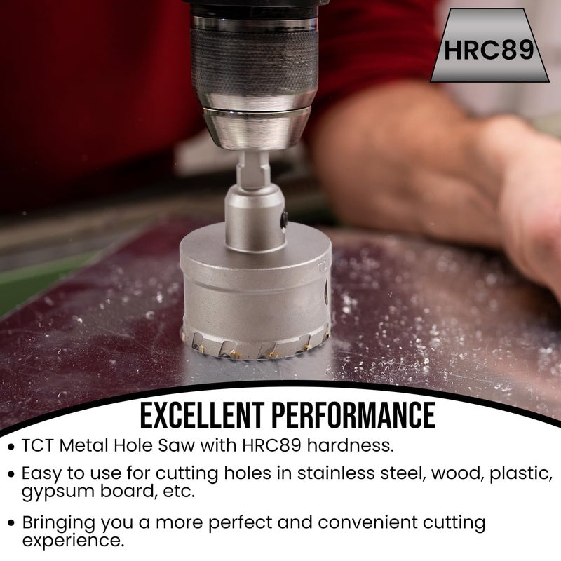 TUQO LA032S TCT Hole Saw | 32mm Tungsten Carbide-Tipped Cutter for Hard Metal, Steel, Iron, Wood & Plastic | Heavy-Duty Precision Drilling Tool - Image 5