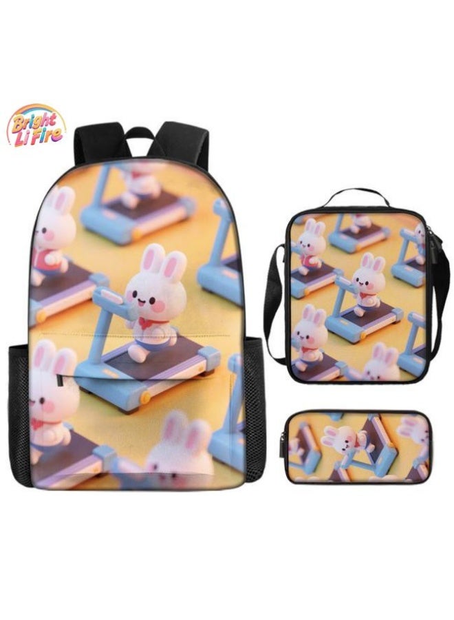 Bright Li Fire Cute cartoon bag set | shoulder + handbag + stationery bag | school season/holiday gift hot recommendation  - Image 1