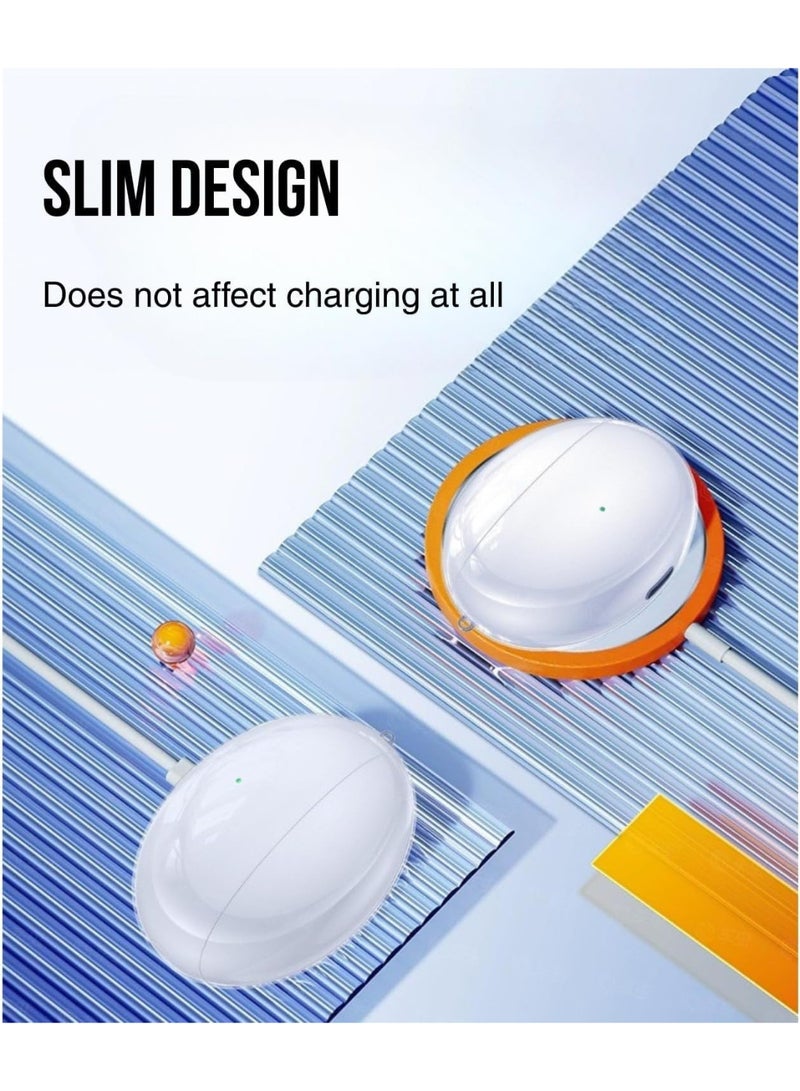 Silicone Case, Compatible with Huawei Freebuds 5i / 6i Cover Clear Soft TPU Shockproof Case Full Body Transparent Protective Cover Men Women with Lanyard - Clear - Image 5