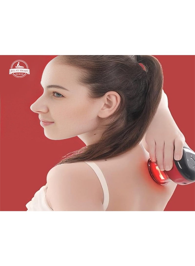 Relax Smart Smart Dynamic Cupping Therapy & Cellulite Remover 3 in 1 Vacuum Massage Device with Heat – Gua Sha Body Massager, 12-Level Temperature & Suction, Fat Burning & Muscle Relaxation Tool - Image 3