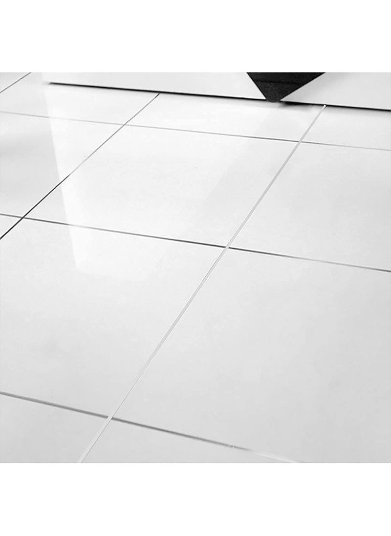 divinezon divinezon Home Tile Sticker Waterproof Gap Sealing Tape Adhesive Tile Decoration Tape 1 cm,50 M,Silver  - Image 4
