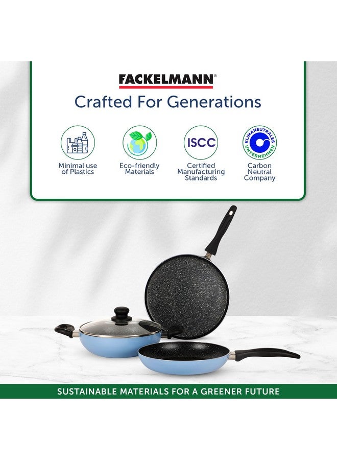 Fackelmann Cologne 28 CM Tawa for Roti, Nonstick Dosa Tawa | 3 Layer Non Stick Greblon Coating | Riveted Handles for Strong Hold | Even Heat Distribution for Efficient Cooking - Image 4
