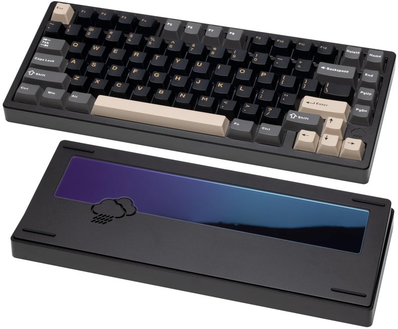 KEEBMONKEY WOBKEY Rainy 75 CNC Aluminum HMX/JWK/Cocoa Switches Triple-Mode Connectivity Mechanical Keyboard with Superior Acoustics, No RGB/PP/Gradient Glass/3500mAh/Violet Switch (Lite - Black) - Image 2