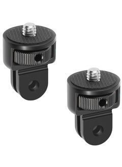 2PC Camera Tripod Mount for Gopro Adapter, 360° Adjustment 1/4-20 Screw Conversion Adapter for GoPro Hero10, Insta360 ONE X3, X2, Go 2 3, Yi and Other Action Cameras