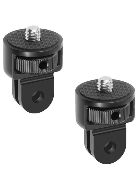 2PC Camera Tripod Mount for Gopro Adapter, 360° Adjustment 1/4-20 Screw Conversion Adapter for GoPro Hero10, Insta360 ONE X3, X2, Go 2 3, Yi and Other Action Cameras