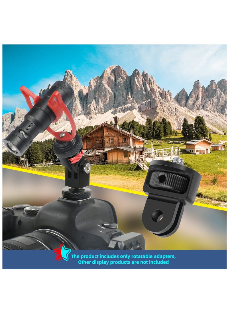 Excefore - 2PC Camera Tripod Mount for Gopro Adapter, 360° Adjustment 1/4-20 Screw Conversion Adapter for GoPro Hero10, Insta360 ONE X3, X2, Go 2 3, Yi and Other Action Cameras - Image 1