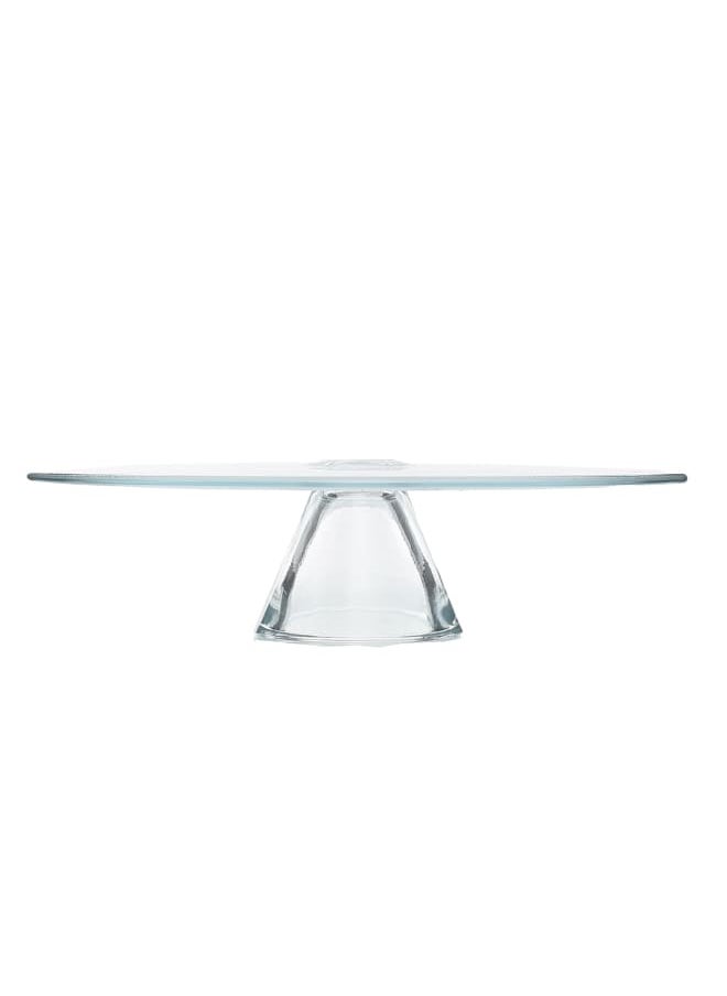 Ardacam Circle Footed Serving Platter Glass 21 cm -Clear  - Image 4