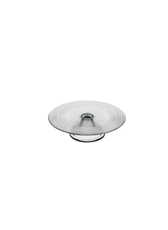 Ardacam Circle Footed Serving Platter Glass 21 cm -Clear  - Image 1