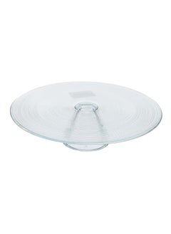 Ardacam Circle Footed Serving Platter Glass 21 cm -Clear  - Image 3