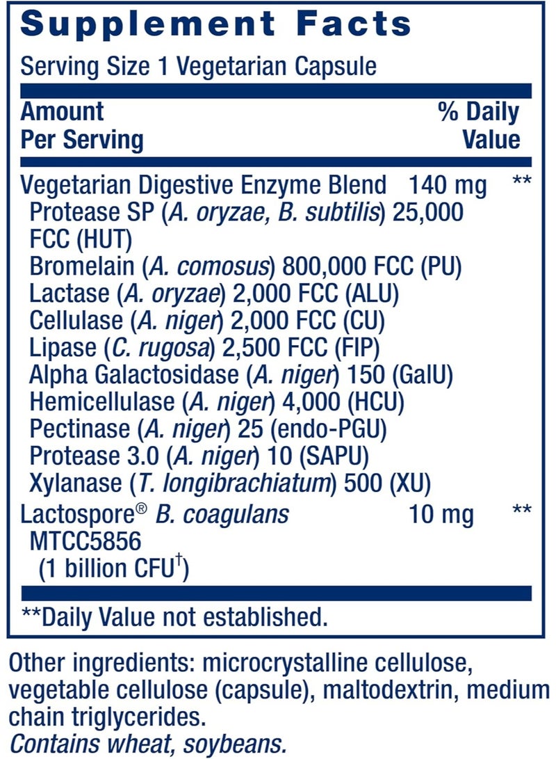 Life Extension Enhanced Super Digestive Enzymes & Probiotics, 60 Vegetarian Capsules, Plant-Based Digestive Support, Non-GMO - Image 3