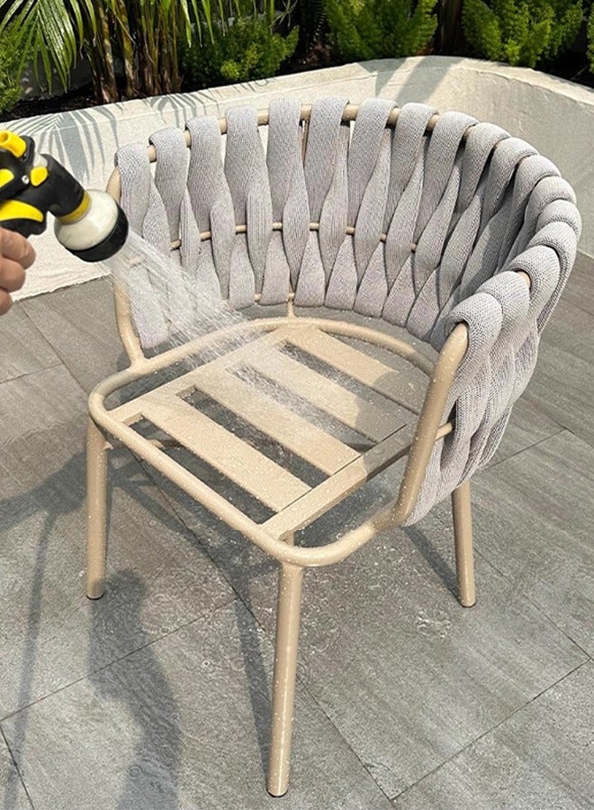 Broyhome outdoor chair/Rope Chair/Restaurant Chair/Hotel chair/Modern Medium Back Luxury - Image 2