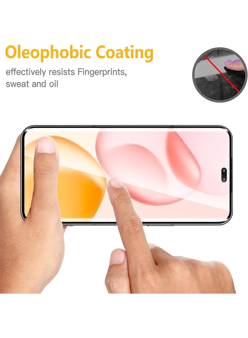 Honor 400 Pro Screen Protector Full Glue Edge-to-edge 3D Curved Tempered Glass Fingerprint Compatible Anti Scratch 9H hardness for Honor 400 Pro - Image 4