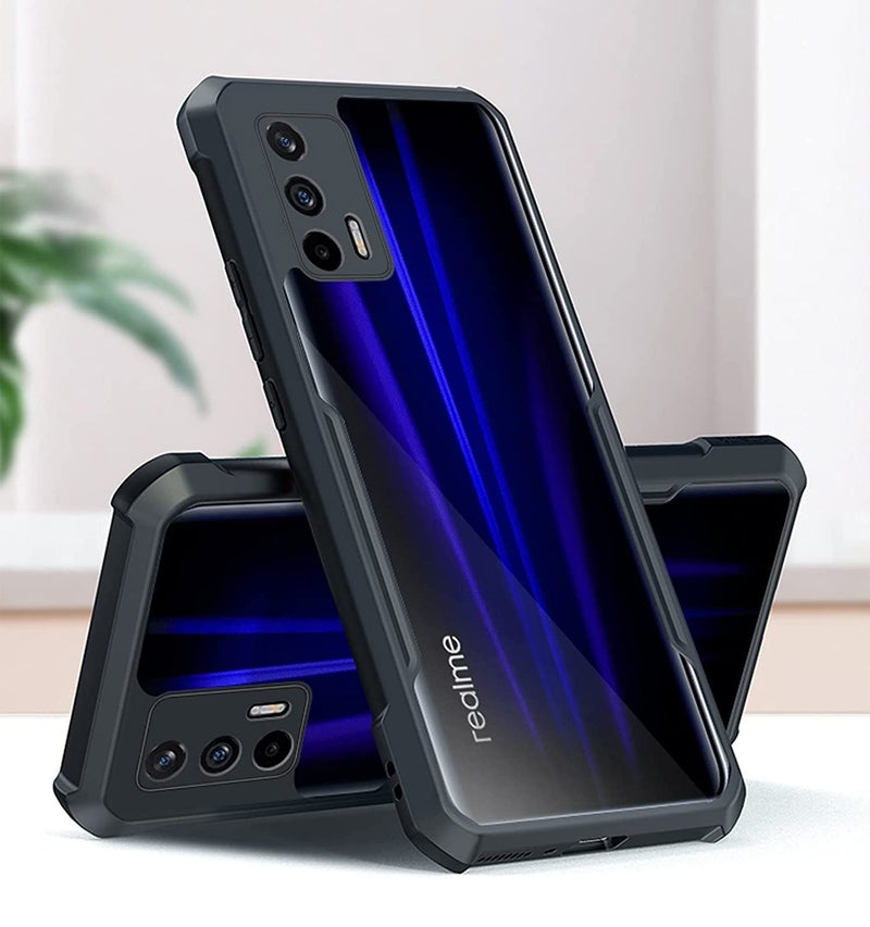 Plus 360 Degree Protection Black Border Back Cover for Realme X7 Max - Black - Image 2