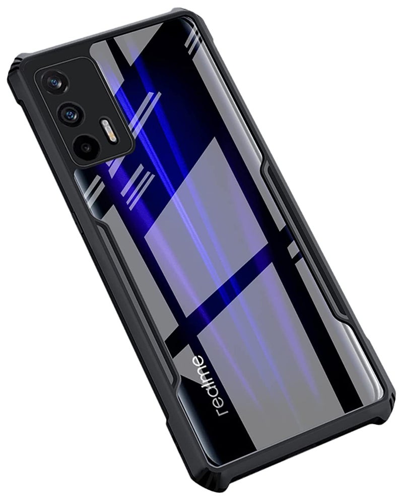 Plus 360 Degree Protection Black Border Back Cover for Realme X7 Max - Black - Image 1