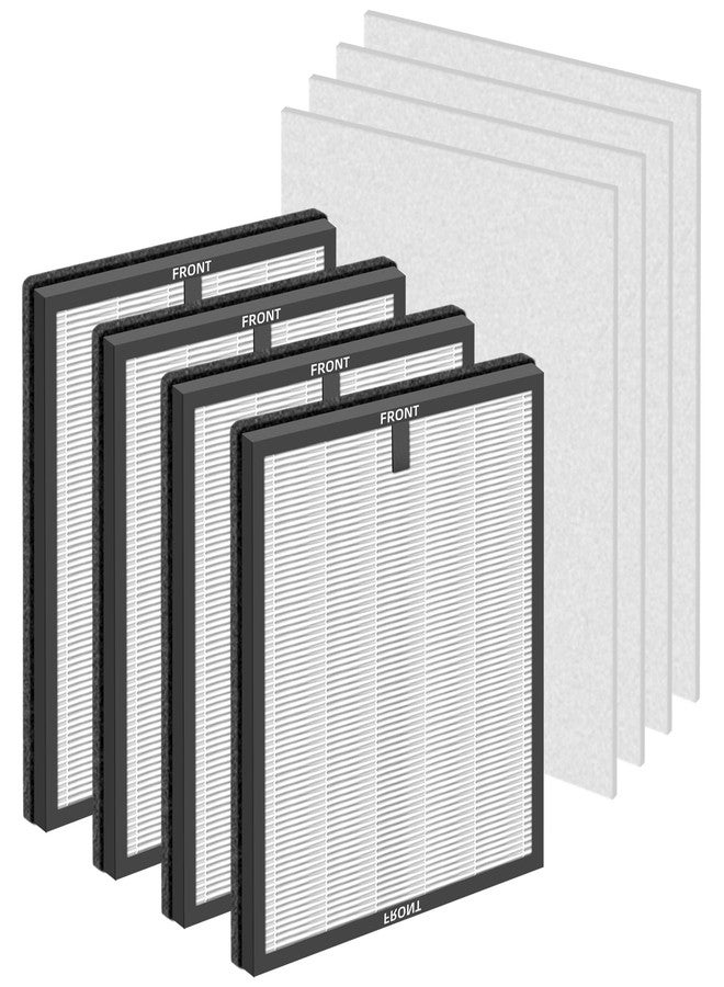 Pulluty HY4866 True HEPA Replacement Filter for MORENTO Air Purifier and YIOU M1 Air Cleaner Purifier,3-in-1 H13 True HEPA High-Efficiency Activated Carbon Filter,4 Pack - Image 1