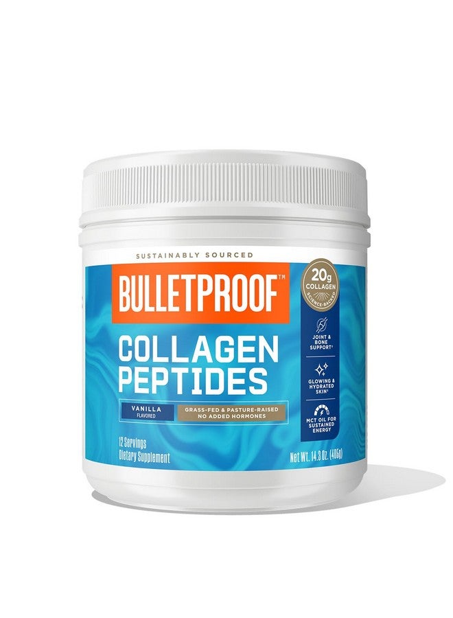 Bulletproof Vanilla Collagen Peptides Powder with MCT Oil, 14.3 Ounces, Grass-Fed Collagen Protein for Skin, Bone and Joint Support, Pasture Raised, No Added Hormones - Image 1