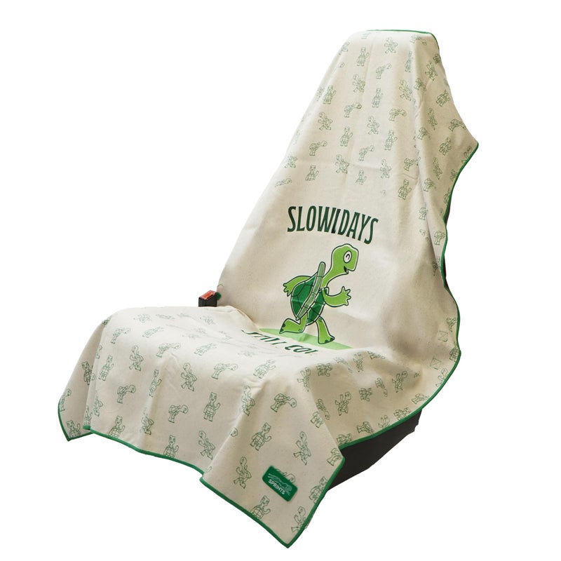 Sprints Athletic Running Towel, Full-Sized, Car Seat Cover - Moisture Wicking (Slow Days Still Count) - Image 1