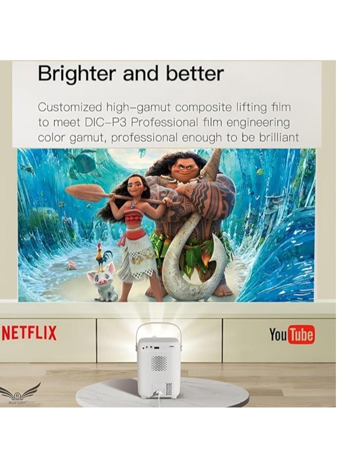"S10 Full HD Mini Projector: 1920x1080P, 8000 Lumens, Bluetooth, 5G WiFi, USB/SD Card Compatible" - Image 2