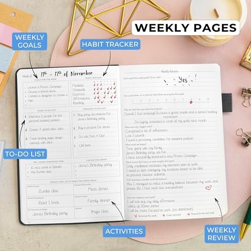 Legend Planner Daily for 3 Months – Undated Monthly Weekly & Daily Planner to Hit Goals. Organizer & Productivity Journal, A5 (Black) - Image 4